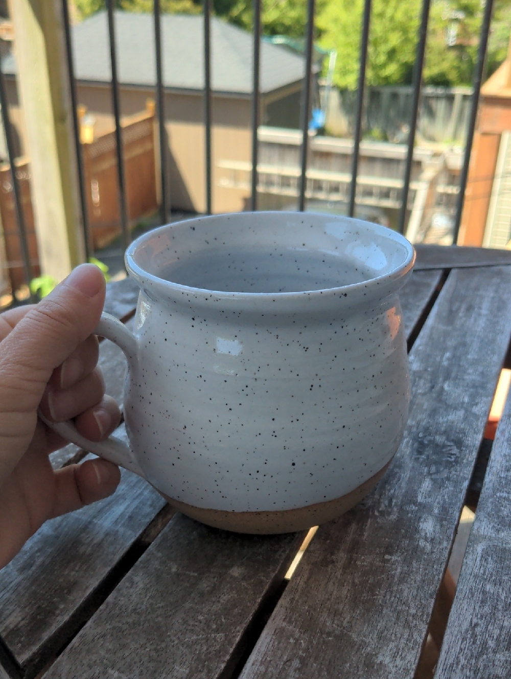 Handmade Mug, Neutral Pottery Coffee Cup, Canadian Artist